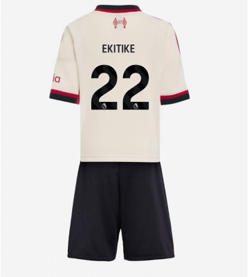 Liverpool Hugo Ekitike #22 Borta Kläder Barn 2025-26 Kortärmad (+ Korta byxor)